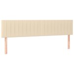vidaXL Sommier à lattes de lit et matelas et LED Crème 200x200cm Tissu