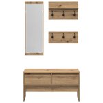 vidaXL Set de meubles de couloir 4 pièces en bois d'artisan chêne