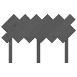 vidaXL Tête de lit Gris 122 5x3x80 5 cm Bois massif de pin