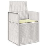 vidaXL Chaises de jardin salle à manger 2 Pièces Blanc et crème PP