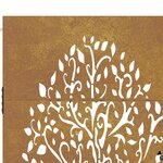 vidaXL Portail de jardin 105x180 cm acier corten conception de l'arbre