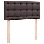 vidaXL Sommier à lattes de lit avec matelas Marron foncé 90x190 cm