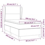 vidaXL Sommier à lattes de lit avec matelas Taupe 80x200 cm Tissu