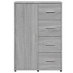 vidaXL Buffet sonoma gris 60x31x84 cm bois d'ingénierie