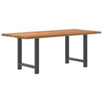 vidaXL Table à manger marron clair bois de chêne massif rectangulaire