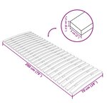 vidaXL Latte de rechange pour sommier avec 24 lattes 70 x 200 cm