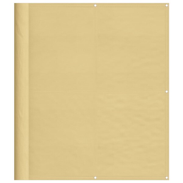 vidaXL Écran de balcon sable 120x600 cm 100  polyester oxford