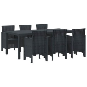 vidaXL Ensemble de salle à manger pour jardin 7 Pièces Anthracite