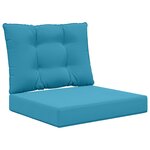vidaXL Coussin de canapé d'extérieur Polyester Bleu royal 60 x 50 5 cm