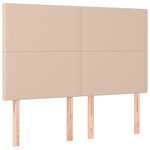vidaXL Sommier à lattes de lit avec matelas Cappuccino 140x190 cm