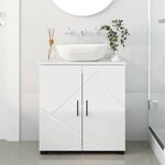 vidaXL Cabinet de salle de bain Blanc brillant 61 x 35 x 64 cm