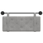 vidaXL Tête de lit suspendue Gris clair Velours