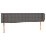 vidaXL Tête de lit avec oreilles Gris 163x23x78/88 cm Similicuir