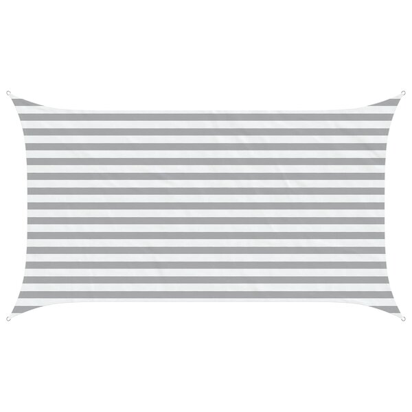 vidaXL Voile d'ombre Gris clair et blanc 3 5 x 2 m