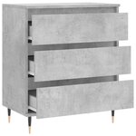 vidaXL Buffet Gris béton 60x35x70 cm Bois d'ingénierie