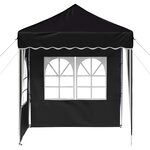 vidaXL Tente de fête pop-up 195 x 195 x 245 cm Noir Tissu Oxford