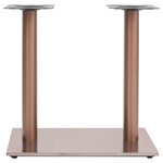 vidaXL Pied de table de bistro Laiton 70x40x72 cm Acier inoxydable
