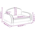 vidaXL Canapé pour enfants crème 50x40x30 cm tissu