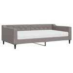 vidaXL Lit de jour avec matelas taupe 100x200 cm tissu