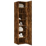 vidaXL Buffet haut chêne fumé 40x42 5x185 cm bois d'ingénierie