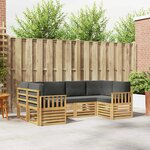 vidaXL Ensemble de canapés d'extérieur 5 Pièces Blanc et Anthracite