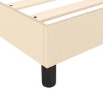 vidaXL Cadre de lit Crème 90x190 cm Tissu