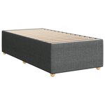 vidaXL Sommier à lattes de lit avec matelas Gris foncé 90x200 cm Tissu