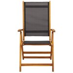 vidaXL Chaises de jardin pliantes lot de 6 acacia massif et textilène