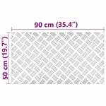 vidaXL Nez de marche Rectangulaire 4 Pièces Argenté 90 x 50 cm Aluminium