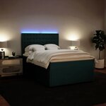 vidaXL Sommier à lattes de lit et matelas Vert foncé 160x200cm Velours