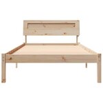 vidaXL Cadre de lit Marron 75 x 190 cm Bois massif en pin