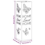 vidaXL Porte-parapluie Noir 15 5 x 15 5 x 49 cm Métal