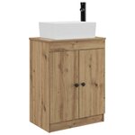 vidaXL Meuble de salle de bain avec évier Chêne artisanal