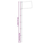 vidaXL Mât de drapeau télescopique Argenté 5 55 m Aluminium