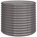 vidaXL Jardinière de jardin Acier galvanisé 80x80x68 cm Gris