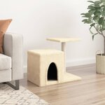 vidaXL Arbre à chat avec griffoirs en sisal crème 50 5 cm