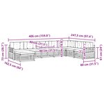 vidaXL Ensemble de canapés d'extérieur 8 pc Blanc et Beige