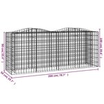 vidaXL Lit surélevé à gabions arqué 200x50x100 cm Fer galvanisé