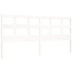 vidaXL Cadre de lit avec tête de lit blanc 200x200 cm bois massif