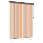 vidaXL Store enrouleur Jaune et Bleu 200 x 250 cm Tissu et Aluminium