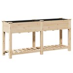 Jardinière vidaXL avec étagère 161x43x76 cm en bois massif de sapin