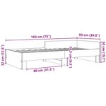 vidaXL Cadre de lit sans matelas noir 90x190 cm bois ingénierie