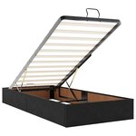 vidaXL Cadre de lit ottoman avec matelas noir 80x200 cm velours