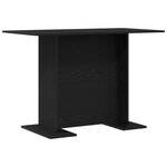 Table à manger vidaXL Noir Chêne 110x60x75 cm Bois d'ingénierie