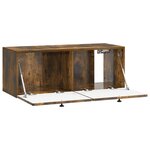 vidaXL Meuble TV mural Chêne fumé 78 5 x 31 x 30 cm Bois d'ingénierie