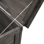 vidaXL Boîte de rangement de jardin anthracite bois massif de sapin