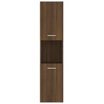 vidaXL Armoire de bain Chêne marron 30x30x130 cm Bois d'ingénierie