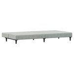 vidaXL Canapé-lit à 2 places avec repose-pied gris clair velours
