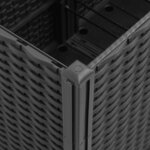 vidaXL Jardinière noir 160x160x53 cm polypropylène