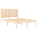 vidaXL Cadre de lit sans matelas 135x190 cm bois de pin massif